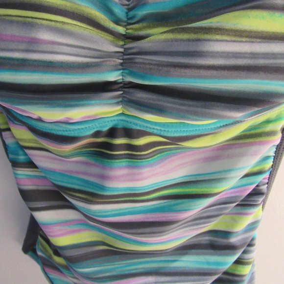 Free Country Striped Tankini Size Medium - Picture 2 of 6